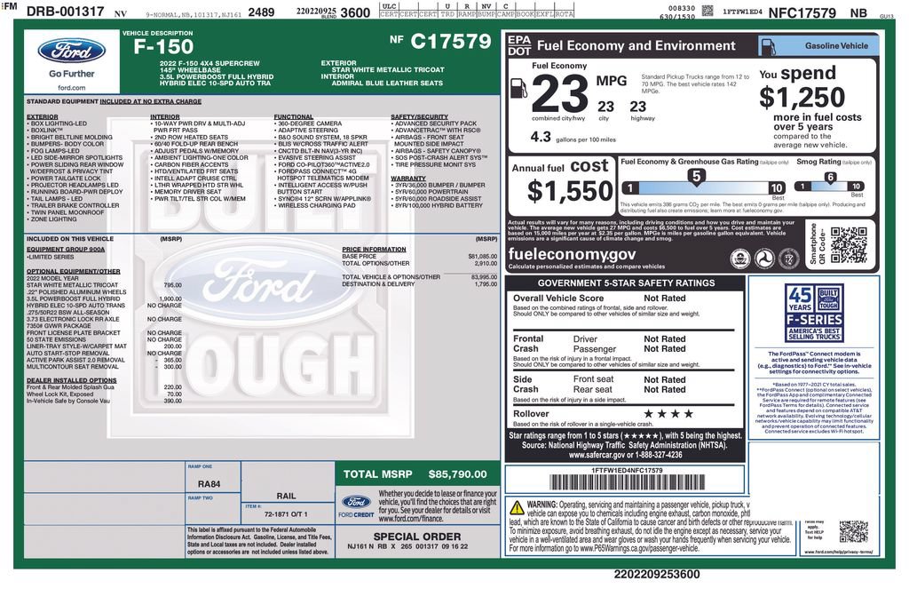 Certified 2022 Ford F150 Limited AWD/4WD image 3