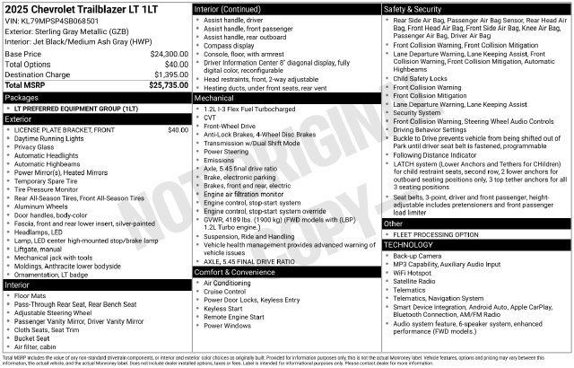 Used 2025 Chevrolet TrailBlazer LT FWD image 31