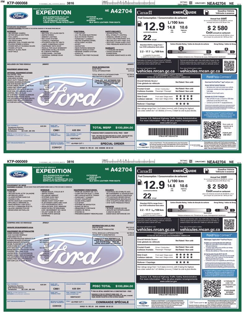 Used 2022 Ford Expedition Platinum AWD/4WD image 33