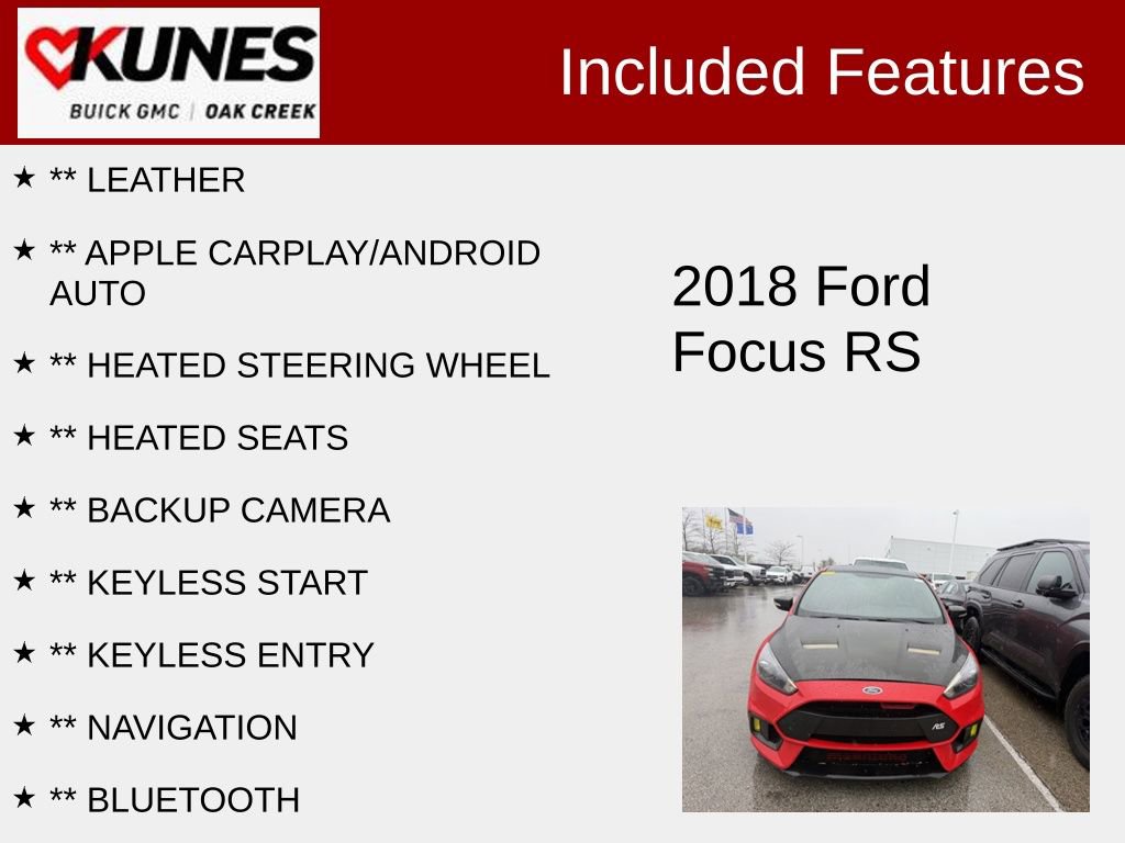 Used 2018 Ford Focus RS AWD/4WD image 2