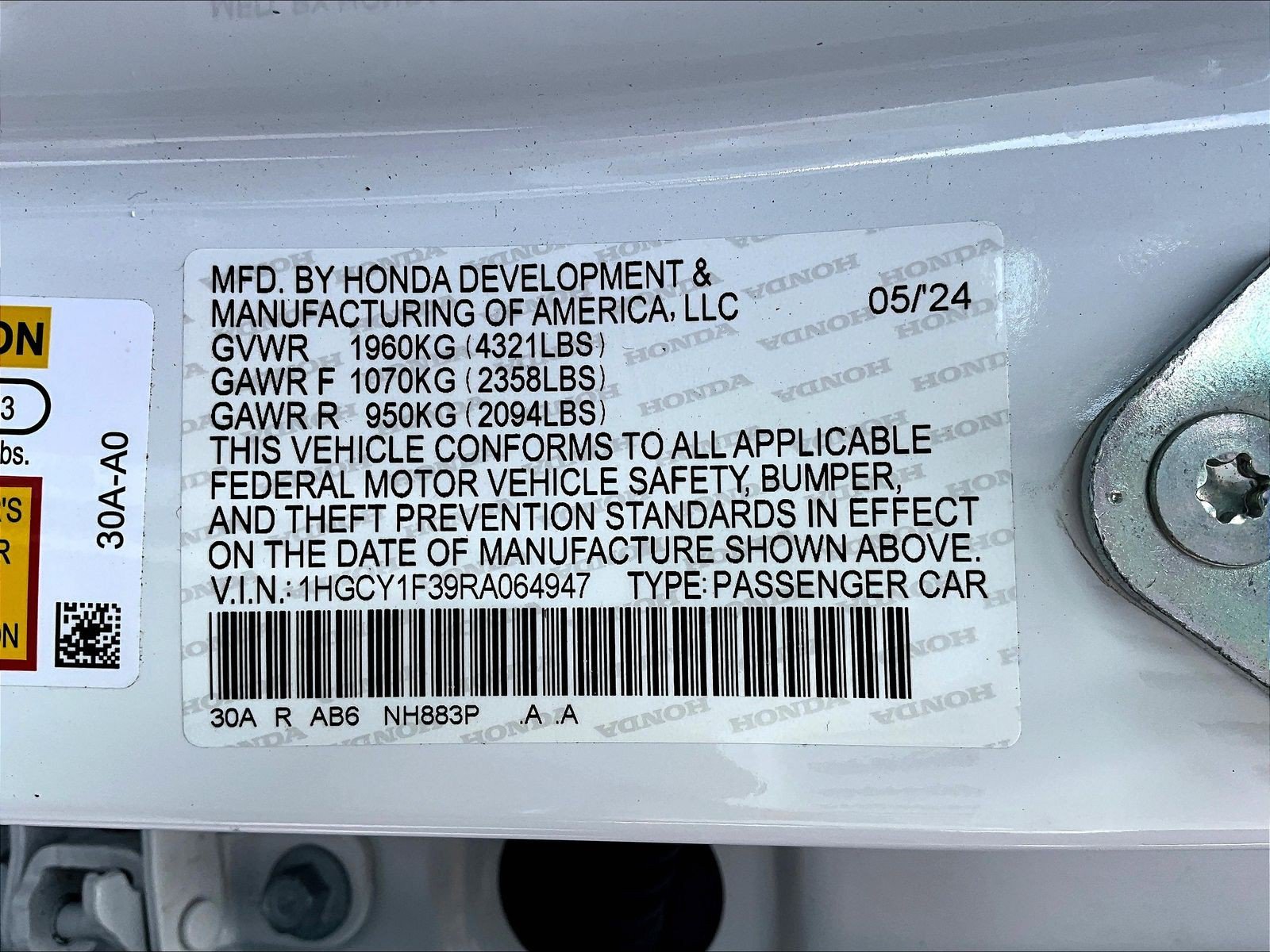 Certified 2024 Honda Accord EX image 18