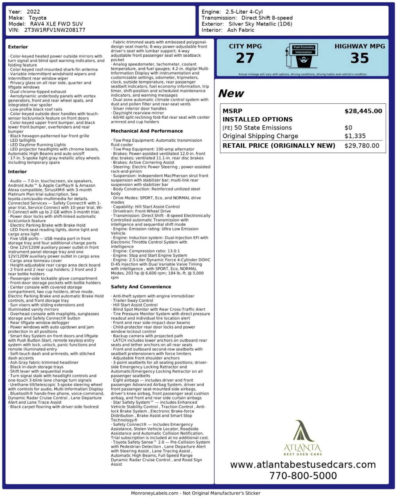 Used 2022 Toyota RAV4 XLE image 50