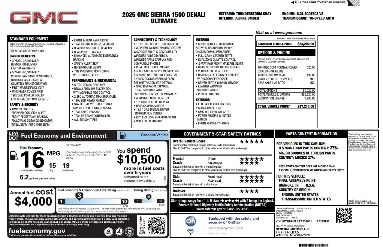 Used 2025 GMC Sierra 1500 Denali Ultimate