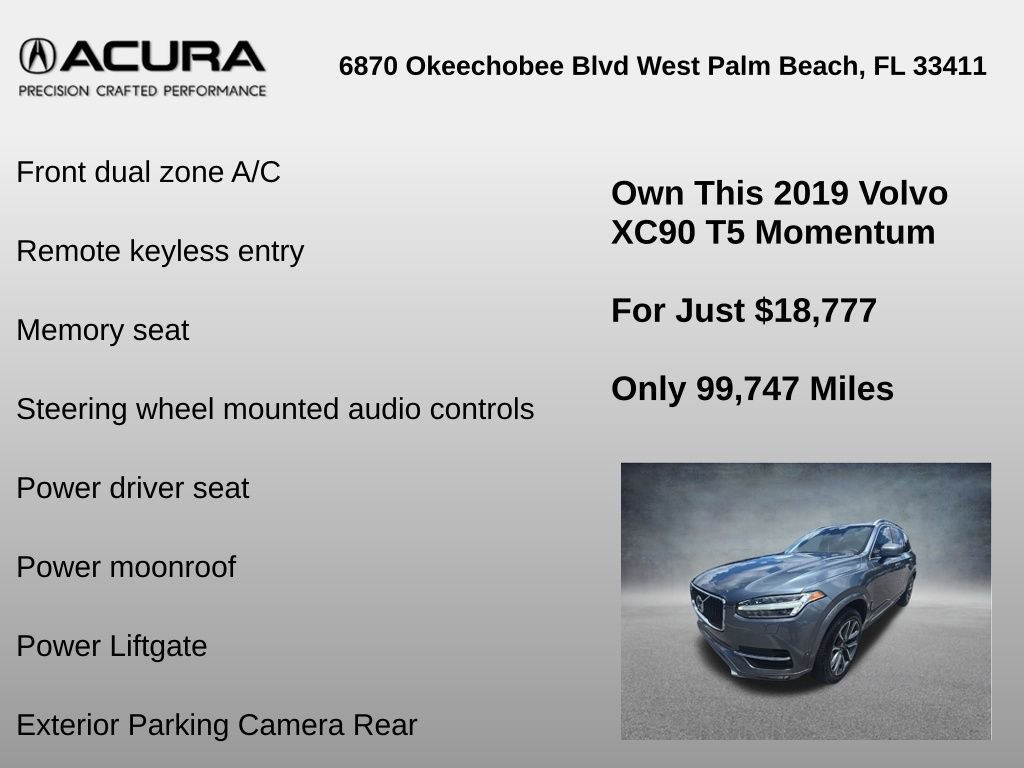 Used 2019 Volvo XC90 T5 Momentum w/ Advanced Package FWD image 12