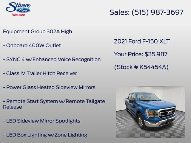 Used 2021 Ford F150 XLT w/ Equipment Group 302A High image 7
