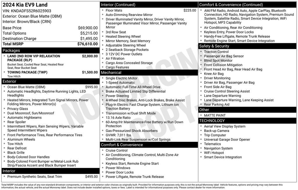 Used 2024 Kia EV9 Land AWD/4WD image 4