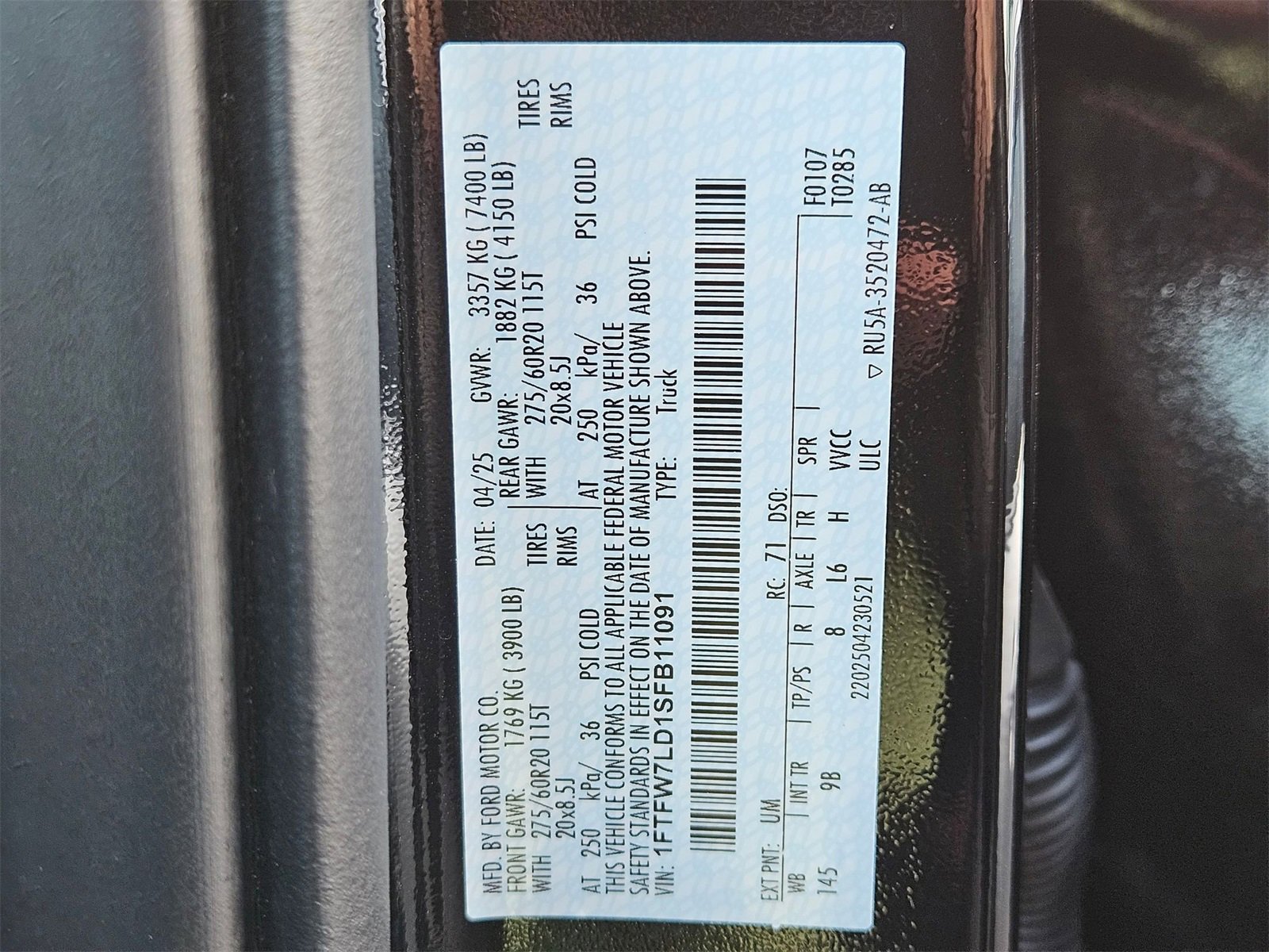 New 2025 Ford F150 Platinum w/ Equipment Group 702A High image 23