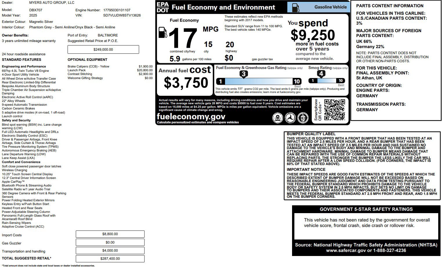 New 2025 Aston Martin DBX 707 image 30