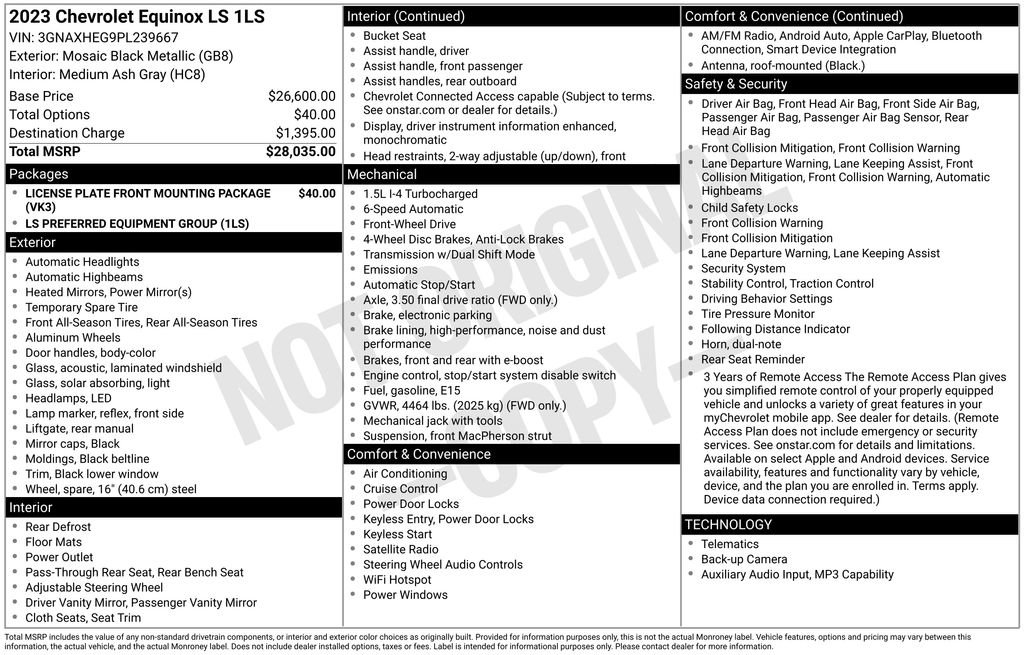 Used 2023 Chevrolet Equinox LS image 41