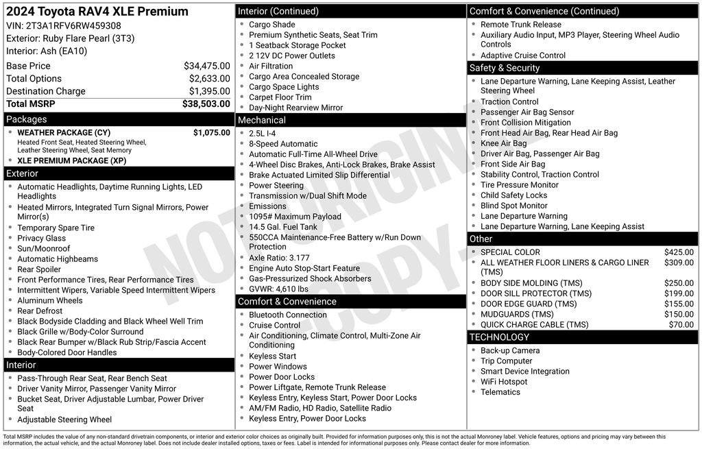 Used 2024 Toyota RAV4 XLE Premium w/ Weather Package AWD/4WD image 26