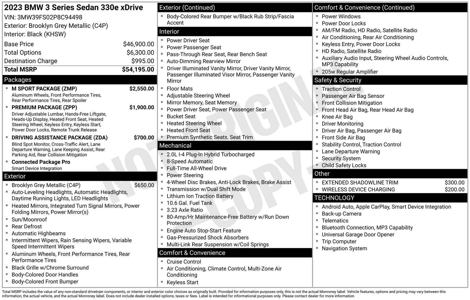 Used 2023 BMW 330e xDrive w/ M Sport Package image 55