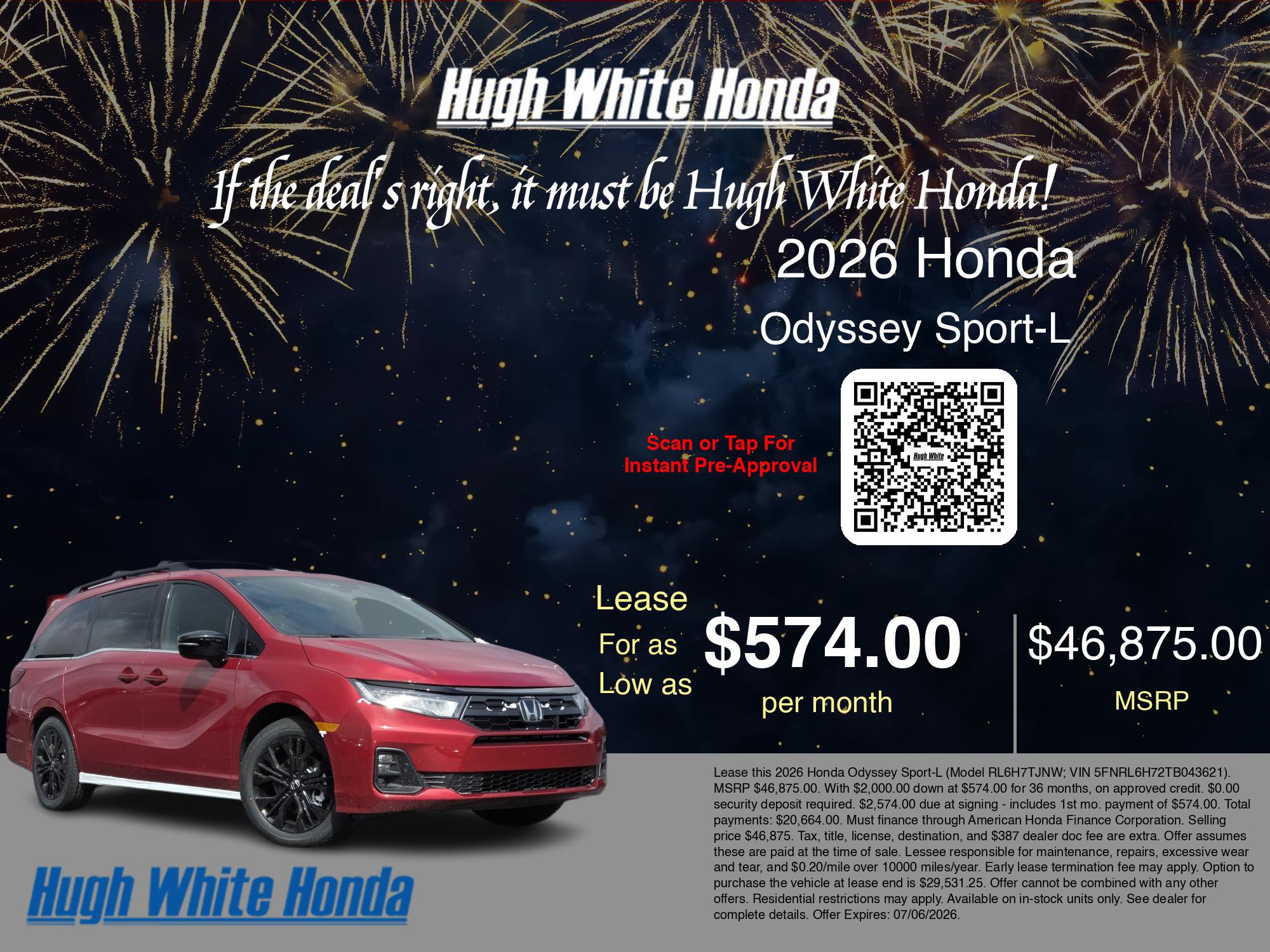 New 2026 Honda Odyssey Sport-L image 3