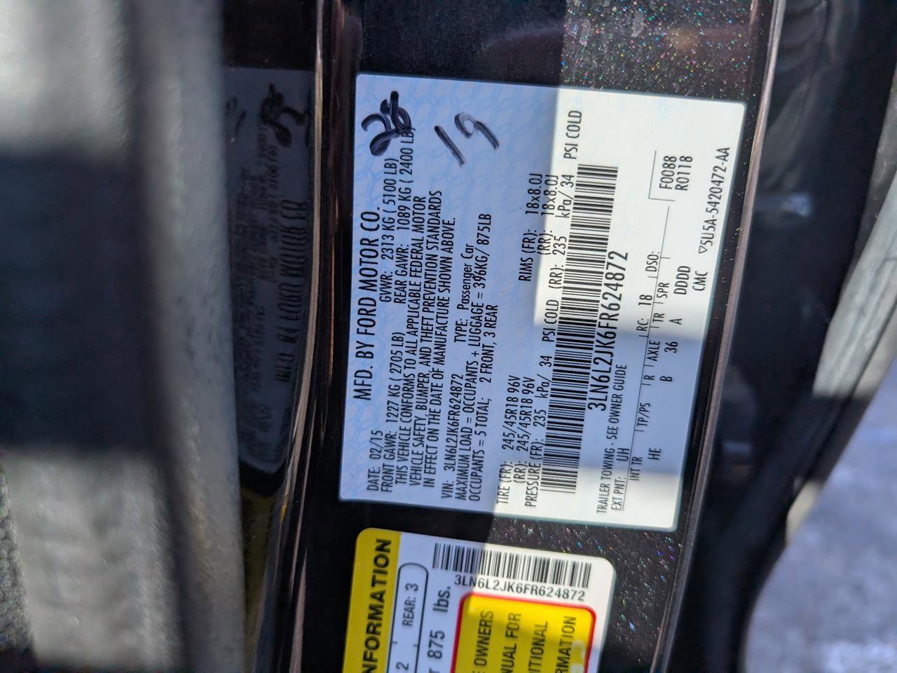 Used 2015 Lincoln MKZ AWD image 29