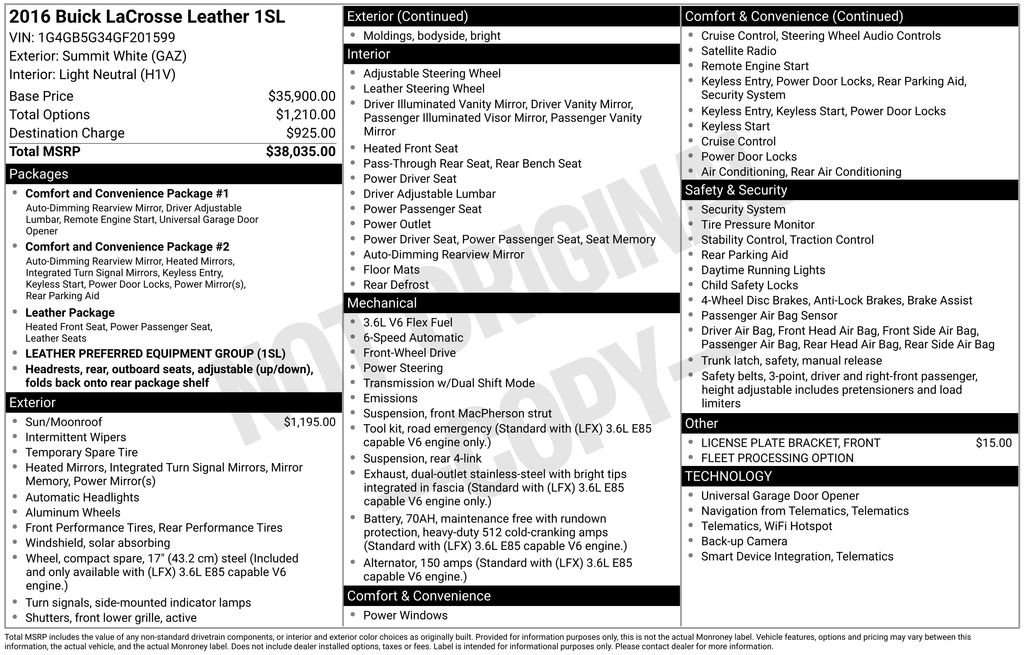 Used 2016 Buick LaCrosse Leather image 3