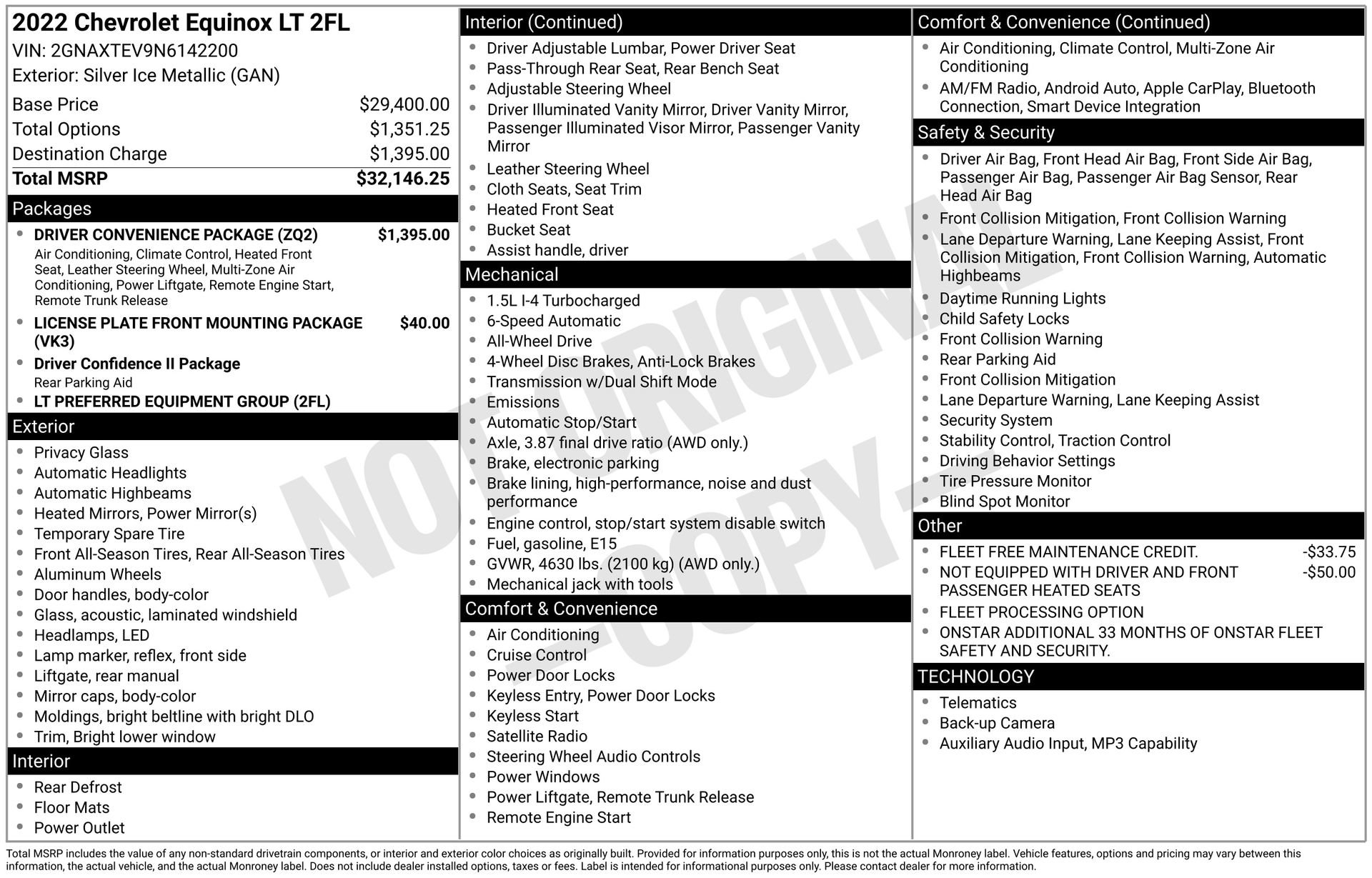 Used 2022 Chevrolet Equinox LT w/ Driver Convenience Package AWD/4WD image 30