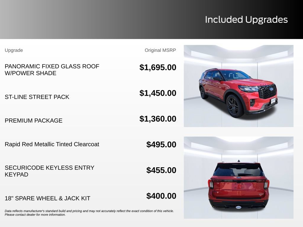 New 2026 Ford Explorer ST-Line w/ ST-Line Street Pack AWD/4WD image 3