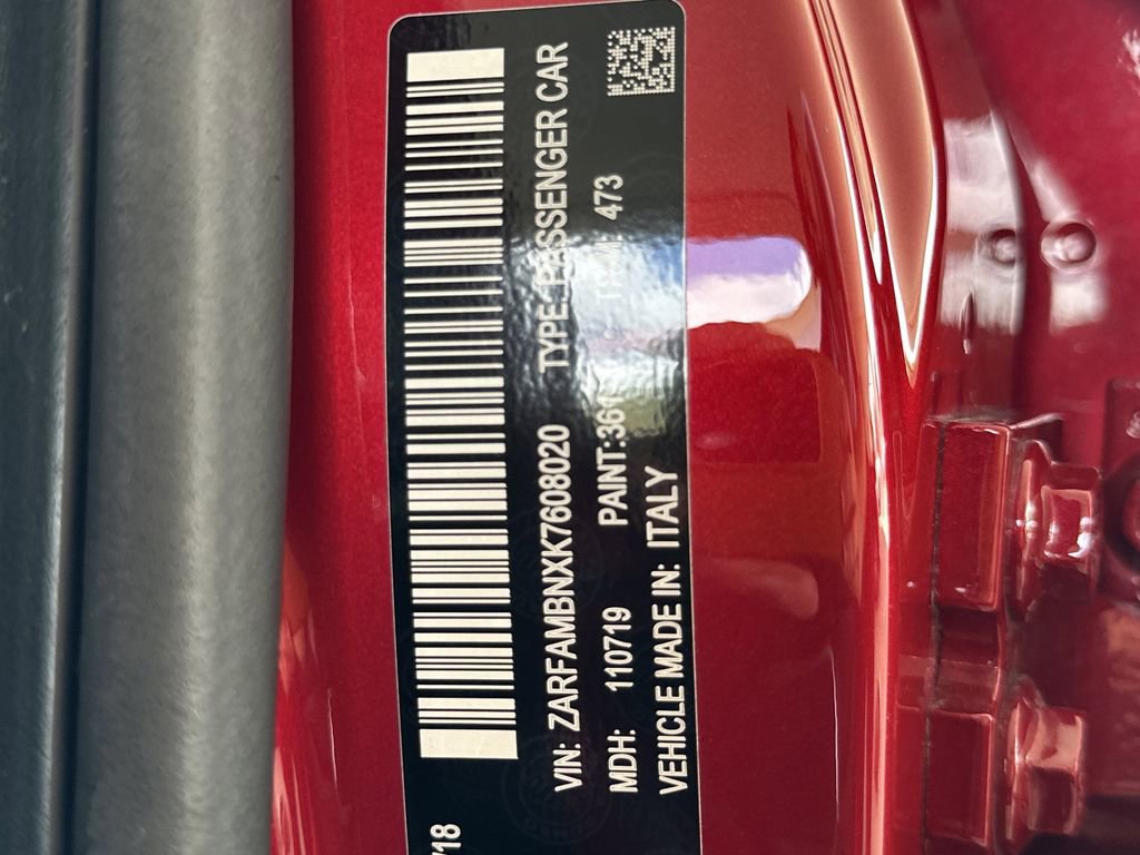Used 2019 Alfa Romeo Giulia Ti Sport w/ Quick Order Package 22U Sport RWD image 36