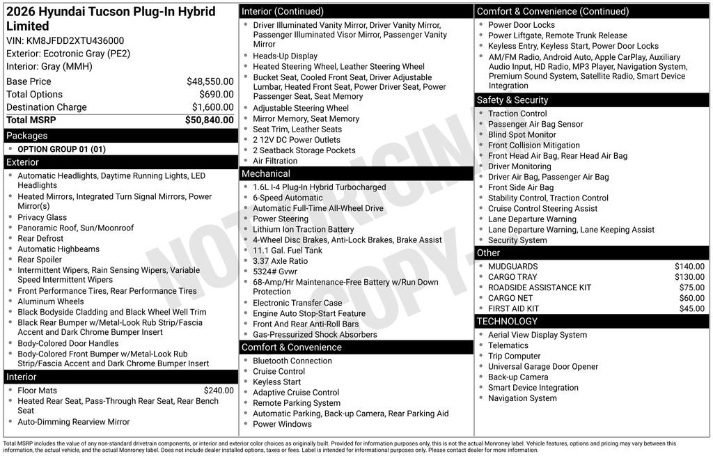 Certified 2026 Hyundai Tucson Limited AWD/4WD image 33