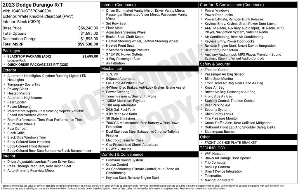 Used 2023 Dodge Durango R/T w/ Blacktop Package image 44