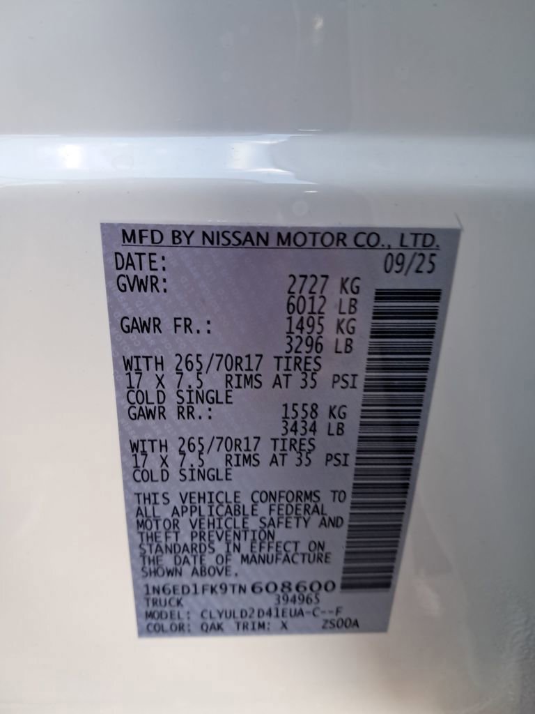 New 2026 Nissan Frontier PRO-4X w/ Pro-4x Convenience Package image 31