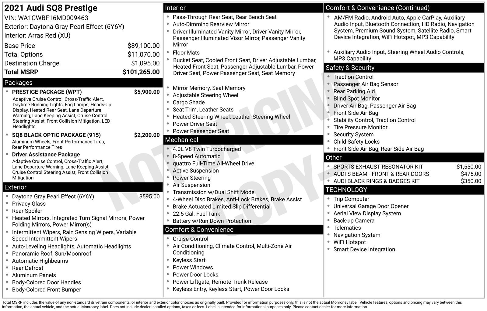 Used 2021 Audi SQ8 Prestige w/ Prestige Package image 29