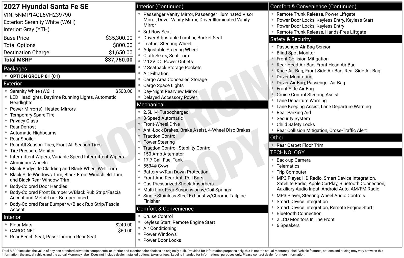New 2027 Hyundai Santa Fe SE FWD image 21