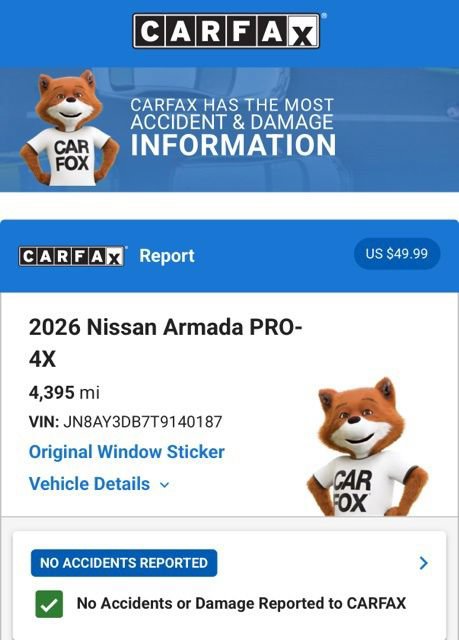 Used 2026 Nissan Armada PRO-4X AWD/4WD image 4