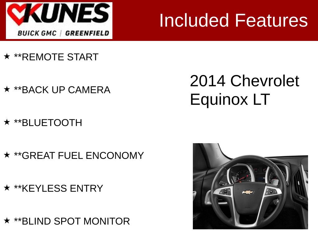 Used 2014 Chevrolet Equinox LT FWD image 2