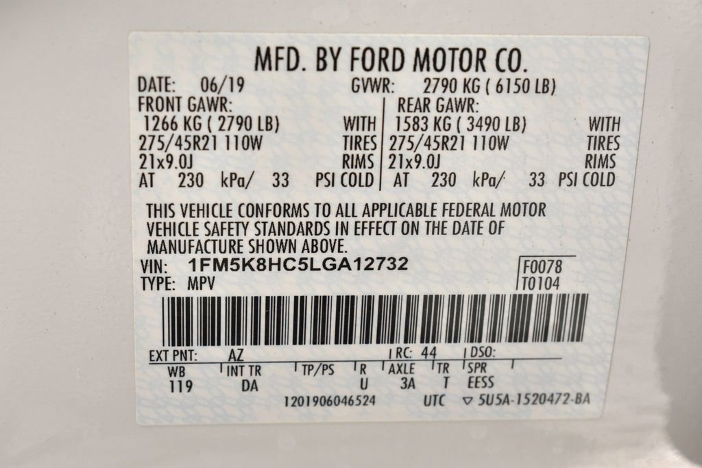 Used 2020 Ford Explorer Platinum w/ Premium Technology Package image 42