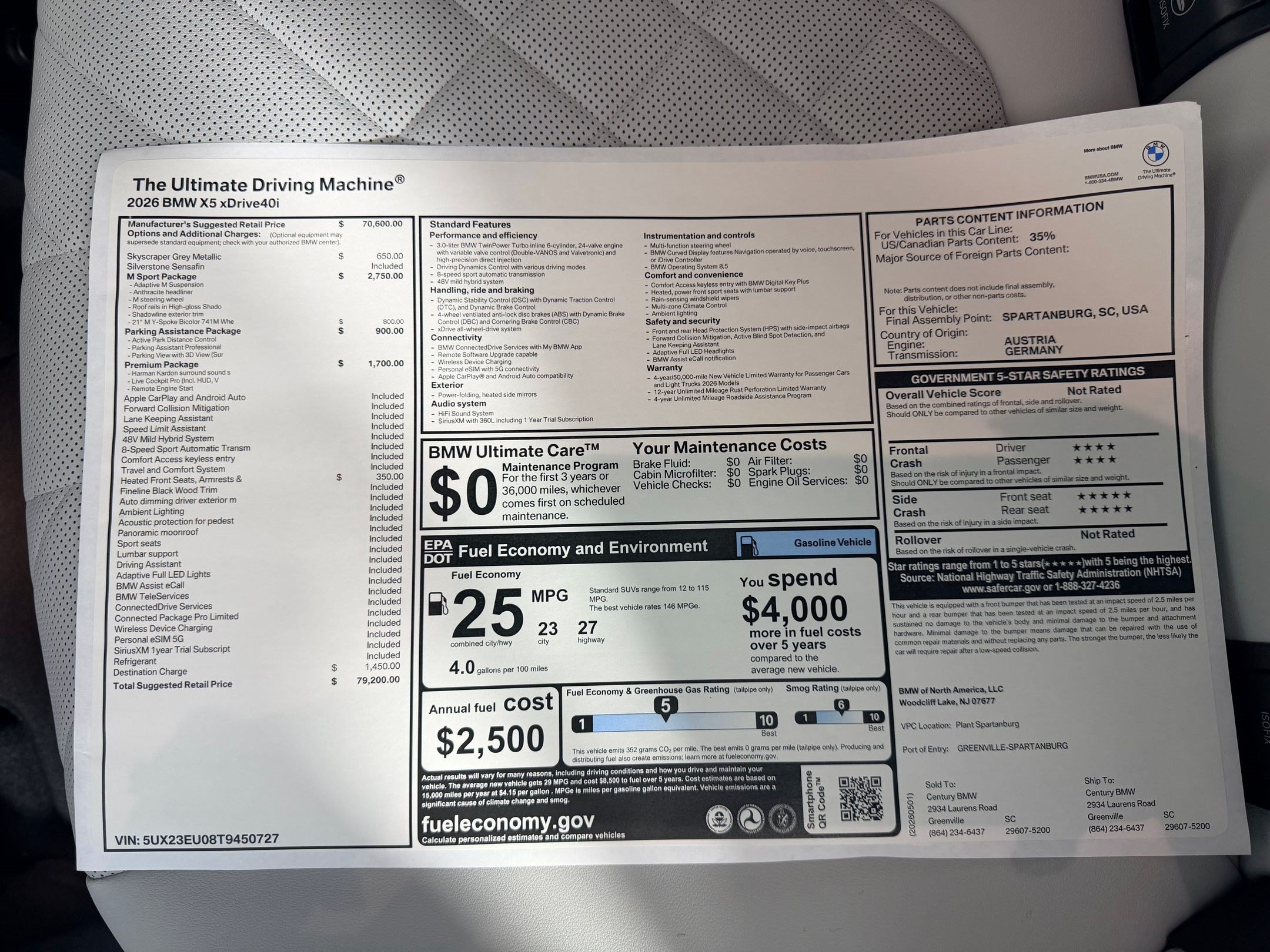 New 2026 BMW X5 xDrive40i w/ M Sport Package AWD/4WD image 20