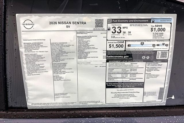 New 2026 Nissan Sentra SV image 37