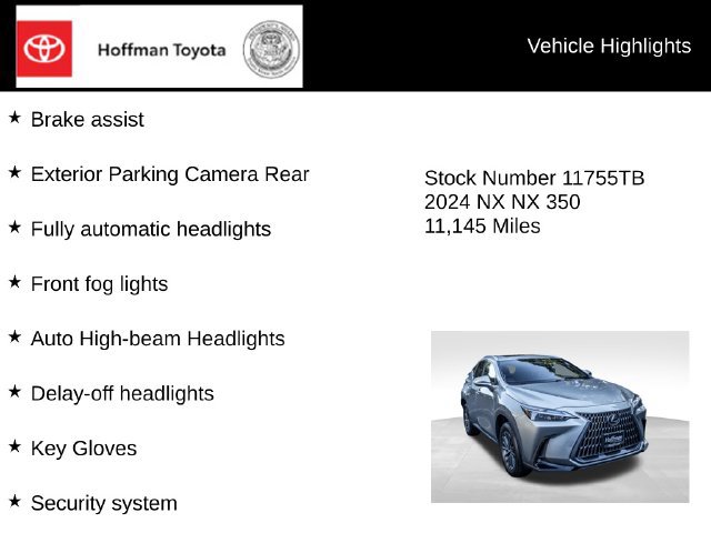 Used 2024 Lexus NX 350 AWD w/ Cold Area Package image 30