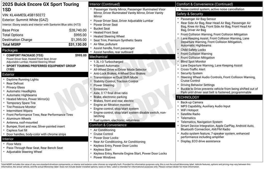 Used 2025 Buick Encore GX Sport Touring w/ Comfort Package AWD/4WD image 10