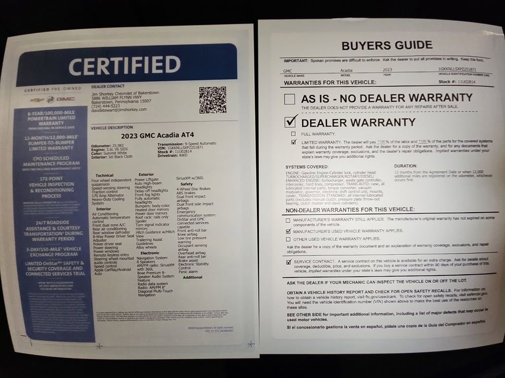 Certified 2023 GMC Acadia AT4 w/ Trailering Package image 37