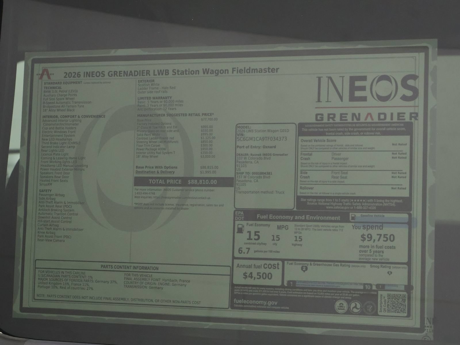 New 2026 INEOS Grenadier Station Wagon AWD/4WD image 23