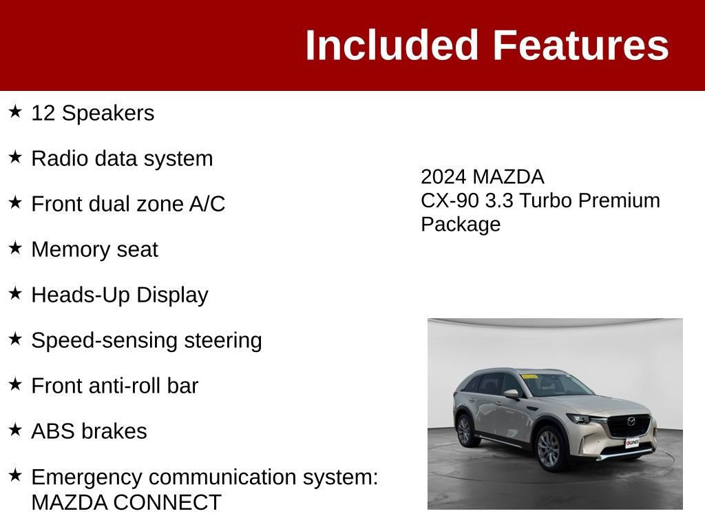 Used 2024 MAZDA CX-90 3.3 Turbo w/ Premium Package AWD/4WD image 4