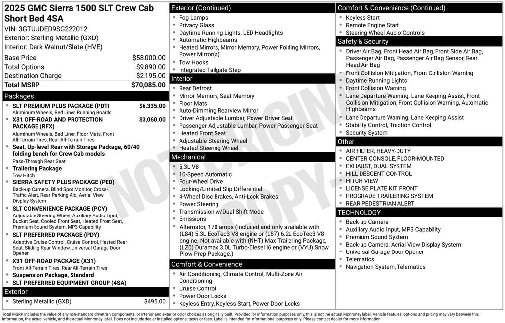 Certified 2025 GMC Sierra 1500 SLT w/ SLT Premium Plus Package AWD/4WD image 21