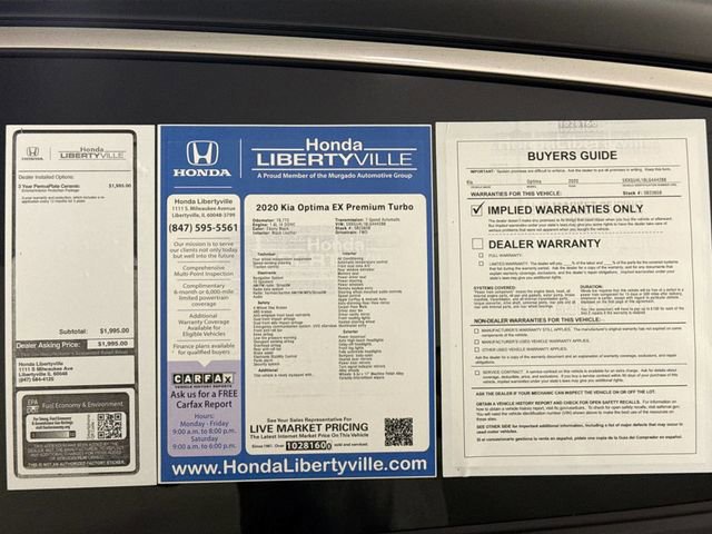Used 2020 Kia Optima Premium image 48