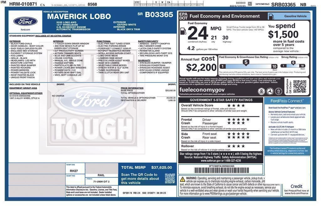 New 2025 Ford Maverick Lobo AWD/4WD image 27