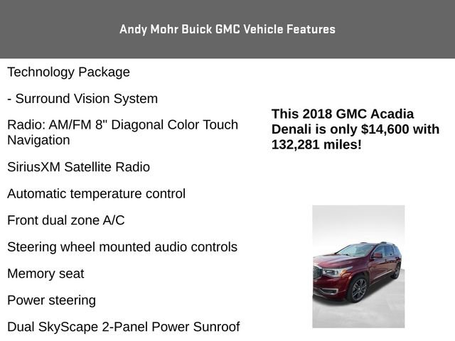 Used 2018 GMC Acadia Denali w/ Technology Package FWD image 12