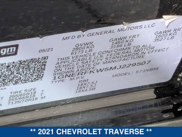 Used 2021 Chevrolet Traverse LS w/ LPO, Blackout Package FWD image 24