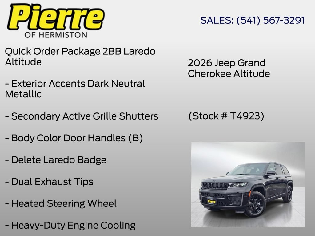 New 2026 Jeep Grand Cherokee Altitude AWD/4WD image 18