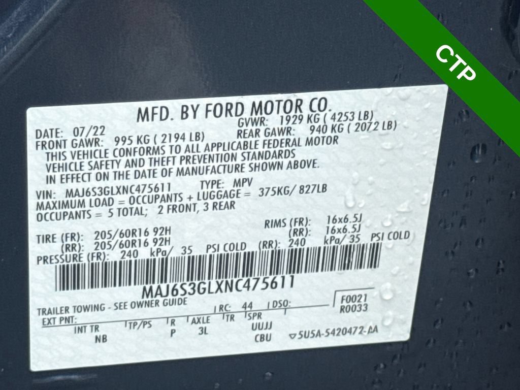 Used 2022 Ford EcoSport SE w/ Interior Protection Package AWD/4WD image 21