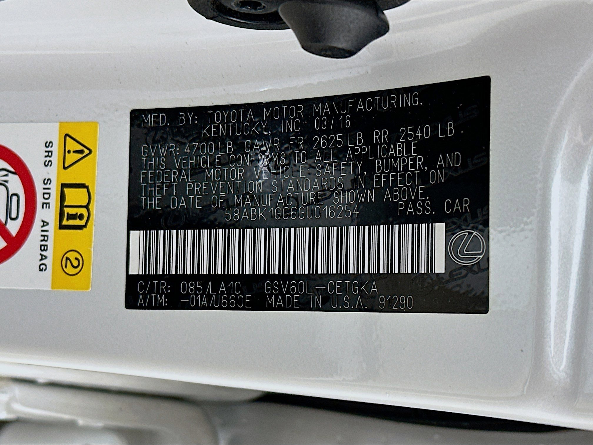 Used 2016 Lexus ES 350 w/ Accessory Package FWD image 12