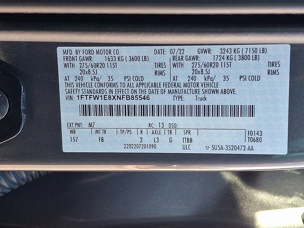 Used 2022 Ford F150 XLT w/ Equipment Group 302A High image 28