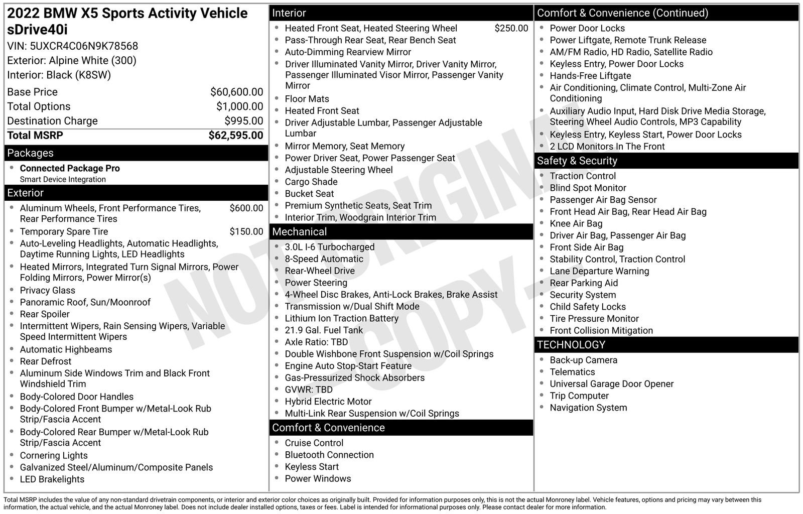 Used 2022 BMW X5 sDrive40i RWD image 33