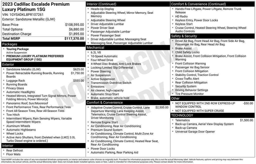 Used 2023 Cadillac Escalade Premium Luxury Platinum image 22