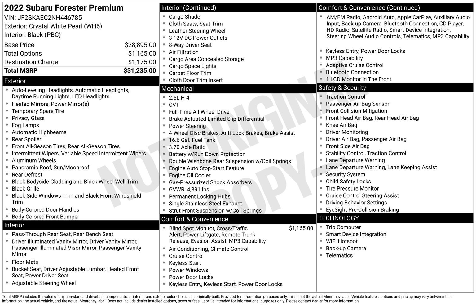 Certified 2022 Subaru Forester Premium AWD/4WD image 35