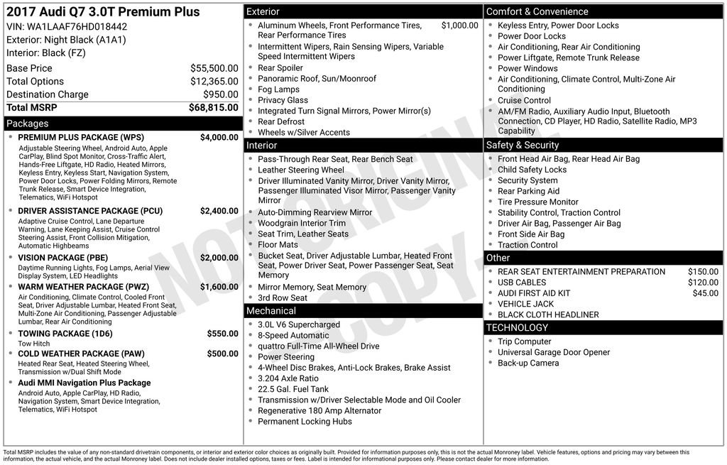 Used 2017 Audi Q7 3.0T Premium Plus w/ Premium Plus Package image 4