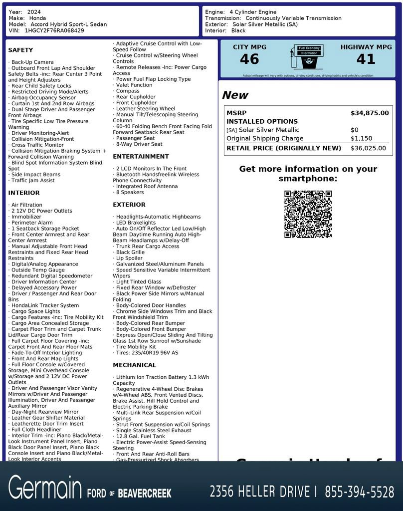 Used 2024 Honda Accord Sport image 29